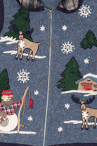 Vintage Blue Victoria Jones Reindeer Ugly Christmas Vest (2000s)