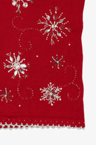 Vintage Red Theme Works Bejeweled Snowflakes Ugly Christmas Sweater (2000s)