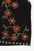 Vintage Black Bobbie Brooks Poinsettias Ugly Christmas Vest (1990s)