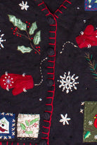 Vintage Embroidered Patches Basic Editions Ugly Christmas Vest