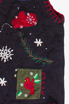 Vintage Embroidered Patches Basic Editions Ugly Christmas Vest