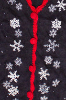 Vintage Basic Editions Crochet Trim Snowflake Ugly Christmas Vest