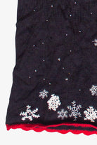Vintage Basic Editions Crochet Trim Snowflake Ugly Christmas Vest