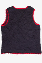 Vintage Basic Editions Crochet Trim Snowflake Ugly Christmas Vest