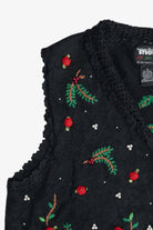 Vintage Holiday Pine & Bows Ugly Christmas Vest (1990s)