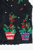 Vintage Holiday Pine & Bows Ugly Christmas Vest (1990s)