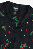 Vintage Holiday Pine & Bows Ugly Christmas Vest (1990s)
