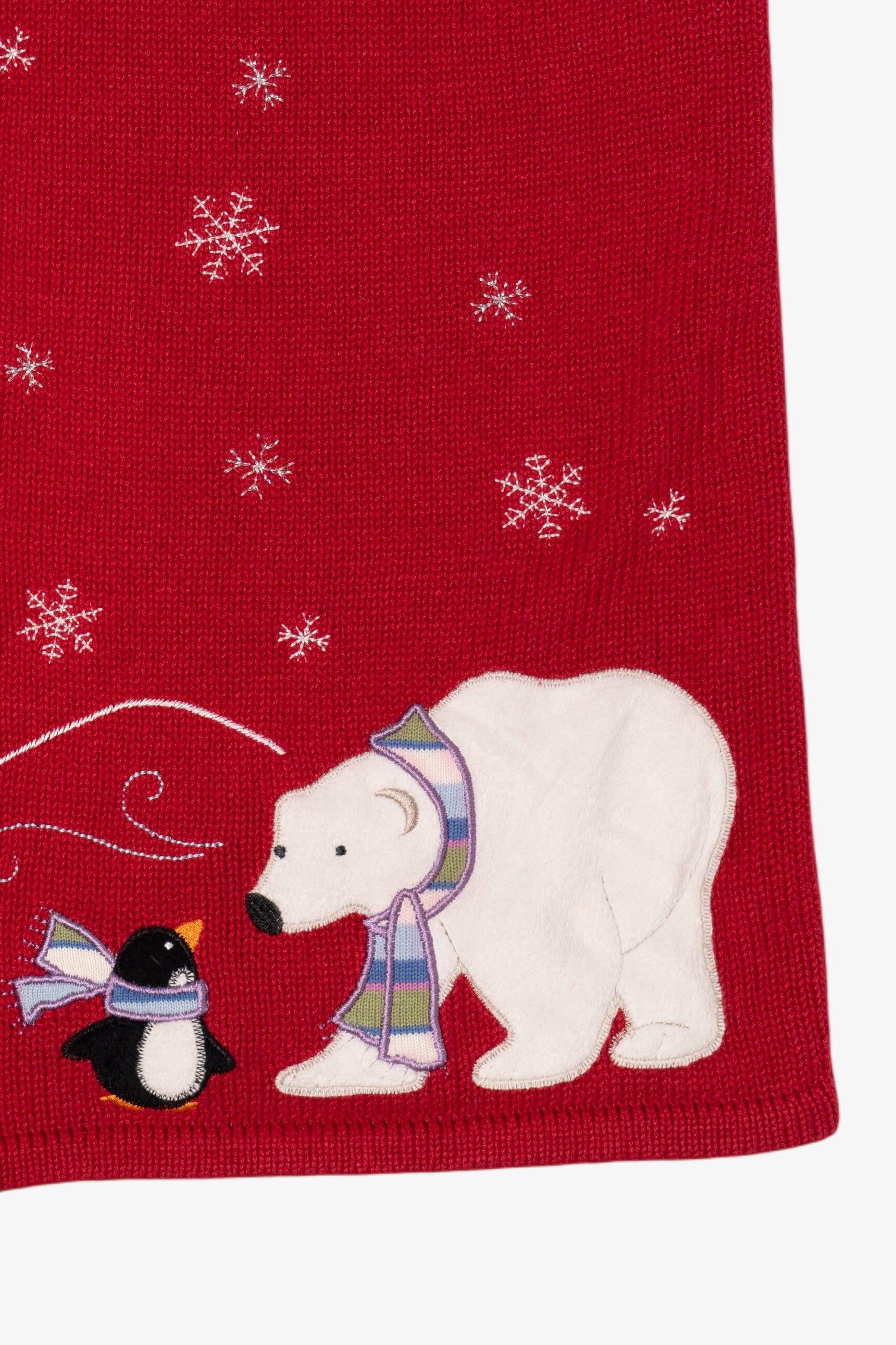 Vintage Red Christopher & Banks Polar Bears Ugly Christmas Vest (2000s)