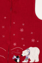 Vintage Red Christopher & Banks Polar Bears Ugly Christmas Vest (2000s)