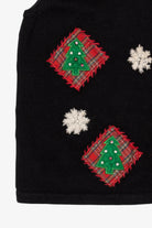 Vintage Black Curve Trees Ugly Christmas Vest (2000s)