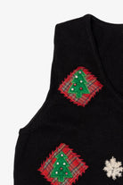 Vintage Black Curve Trees Ugly Christmas Vest (2000s)