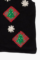 Vintage Black Curve Trees Ugly Christmas Vest (2000s)