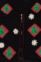 Vintage Black Curve Trees Ugly Christmas Vest (2000s)