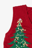 Vintage Red Capacity  Christmas Morning Ugly Christmas Vest (1990s)