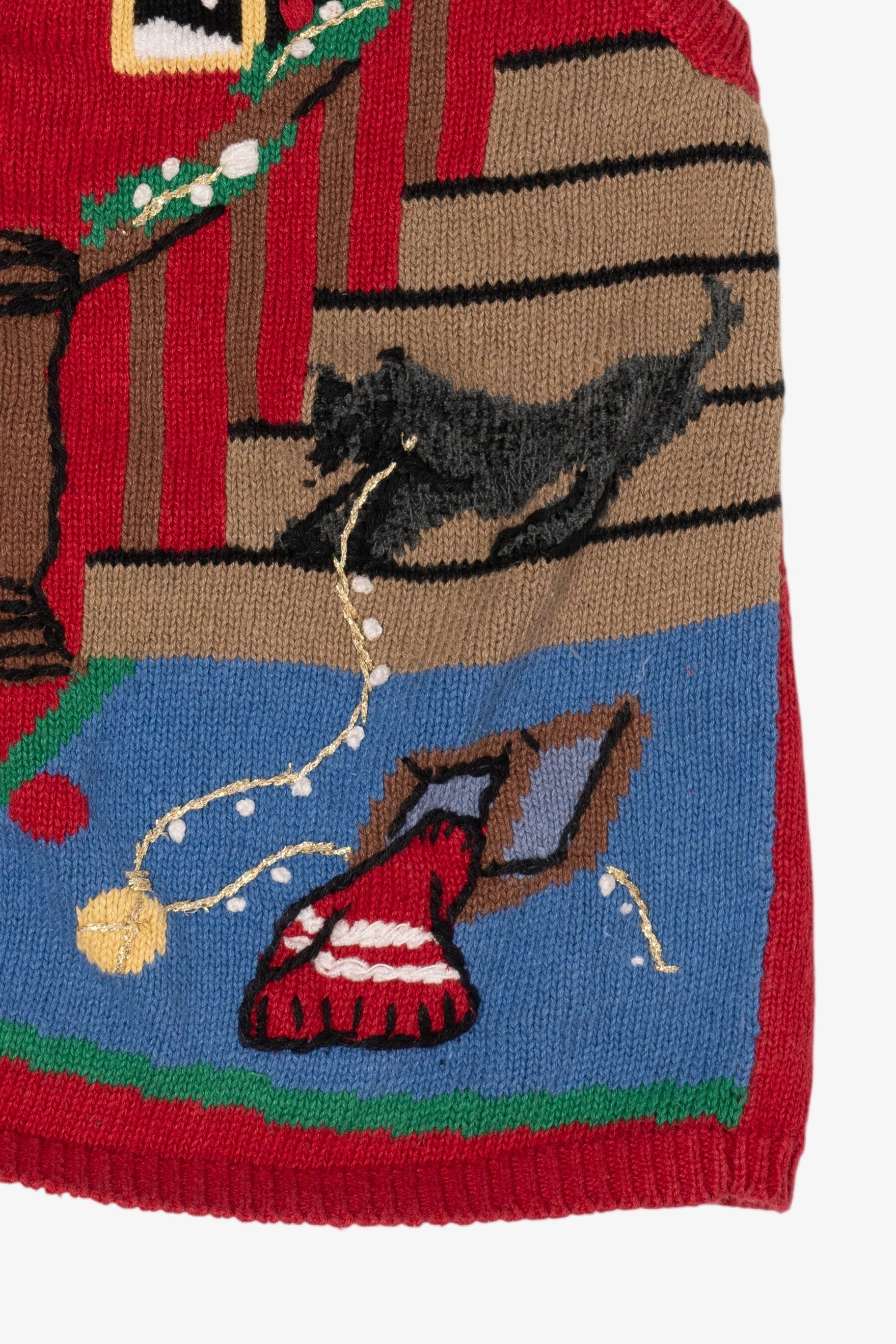 Vintage Red Capacity  Christmas Morning Ugly Christmas Vest (1990s)