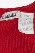 Vintage Red Capacity  Christmas Morning Ugly Christmas Vest (1990s)