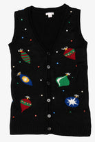 Black Xhilaration Ornaments Ugly Christmas Vest (2010s)