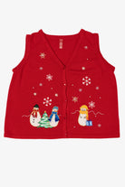 Red Snowmen Ugly Christmas Vest (2010s)