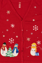 Red Snowmen Ugly Christmas Vest (2010s)