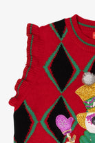 Red Blizzard Bay Cool Snowman Ugly Christmas Vest (2010s)