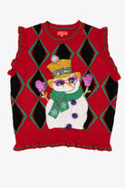 Red Blizzard Bay Cool Snowman Ugly Christmas Vest (2010s)