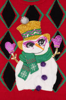 Red Blizzard Bay Cool Snowman Ugly Christmas Vest (2010s)