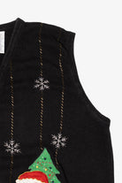Vintage Black Bobbie Brooks Teddy Bears Ugly Christmas Vest (1990s)