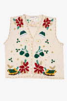 Vintage White Bobbie Brooks Sleds Ugly Christmas Vest (2000s)