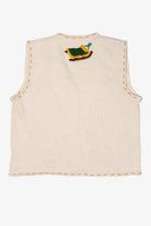 Vintage White Bobbie Brooks Sleds Ugly Christmas Vest (2000s)