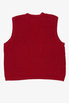 Vintage Red Villager Sport Snowflakes Ugly Christmas Vest (2000s)
