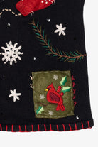 Vintage Black Basic Editions Ugly Christmas Vest (1990s)