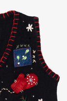 Vintage Black Basic Editions Ugly Christmas Vest (1990s)