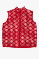 Reversible White And Red Snowflakes Ugly Christmas Vest