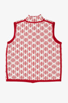 Reversible White And Red Snowflakes Ugly Christmas Vest