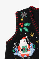 Vintage Black Nutcracker Santa Ugly Christmas Vest (1990s)