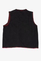 Vintage Black Nutcracker Santa Ugly Christmas Vest (1990s)