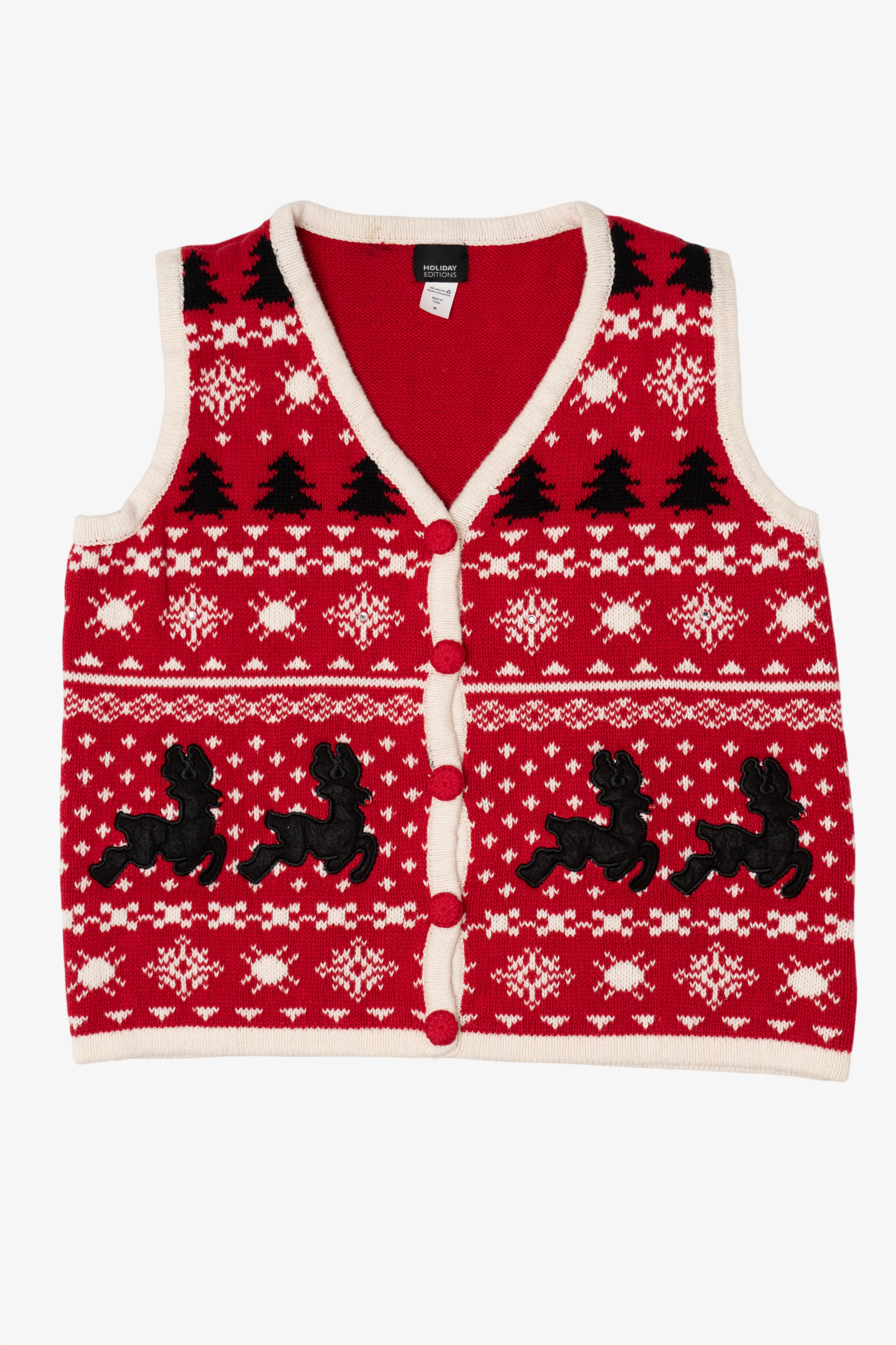 Red Holiday Editions Reindeer Ugly Christmas Vest (2010s)