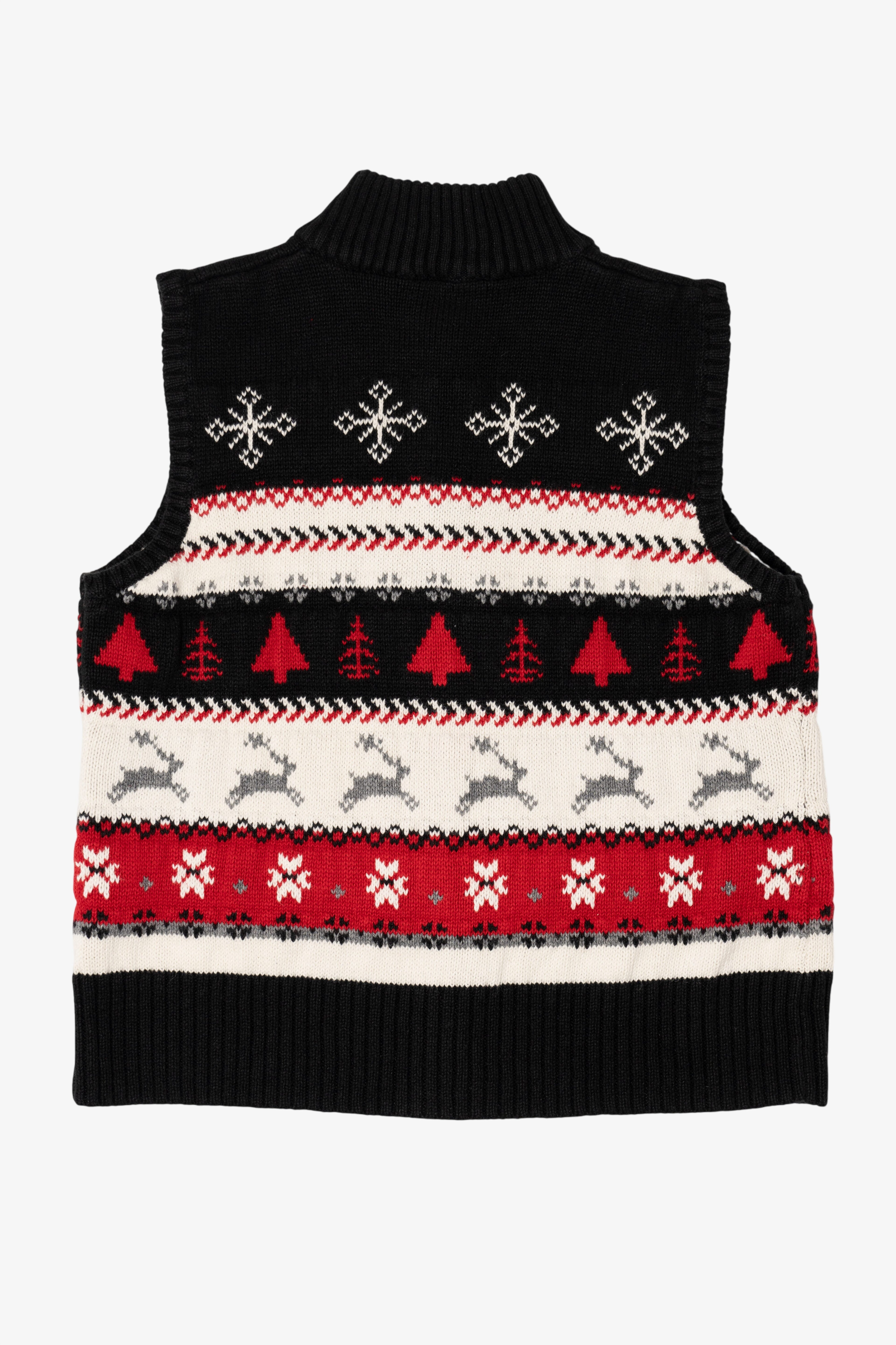 Vintage Black Christopher & Banks Ugly Christmas Vest (2000s)