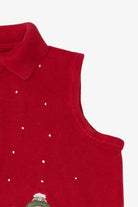 Vintage Red Breckenridge Snowmen Ugly Christmas Vest (2000s)