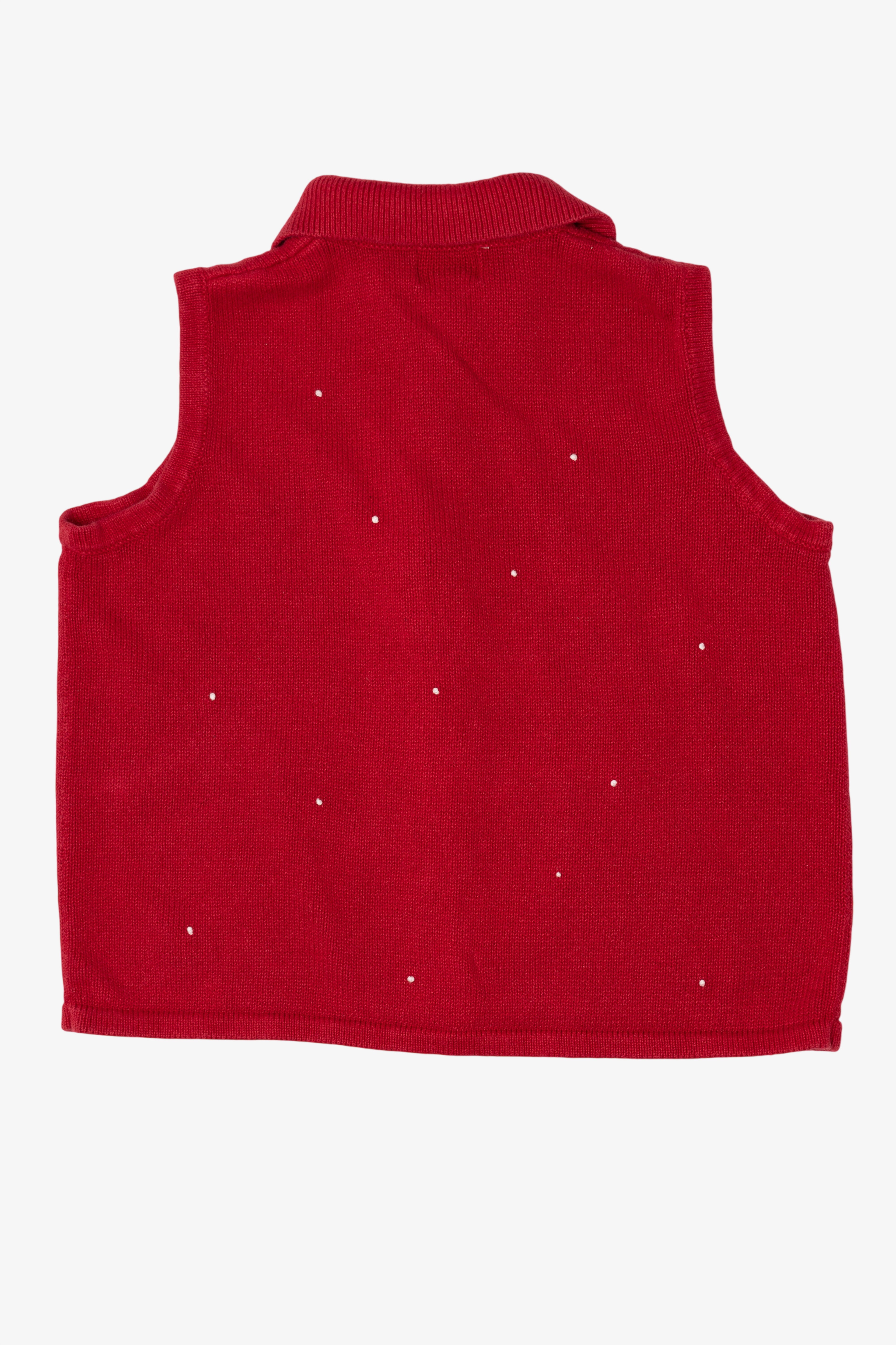 Vintage Red Breckenridge Snowmen Ugly Christmas Vest (2000s)