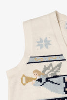 Vintage White The Villager Ugly Christmas Vest (1990s)