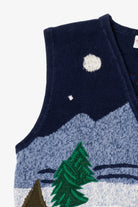 Vintage Navy Blue Bobbie Brooks Ice Skating Ugly Christmas Vest (2000s)
