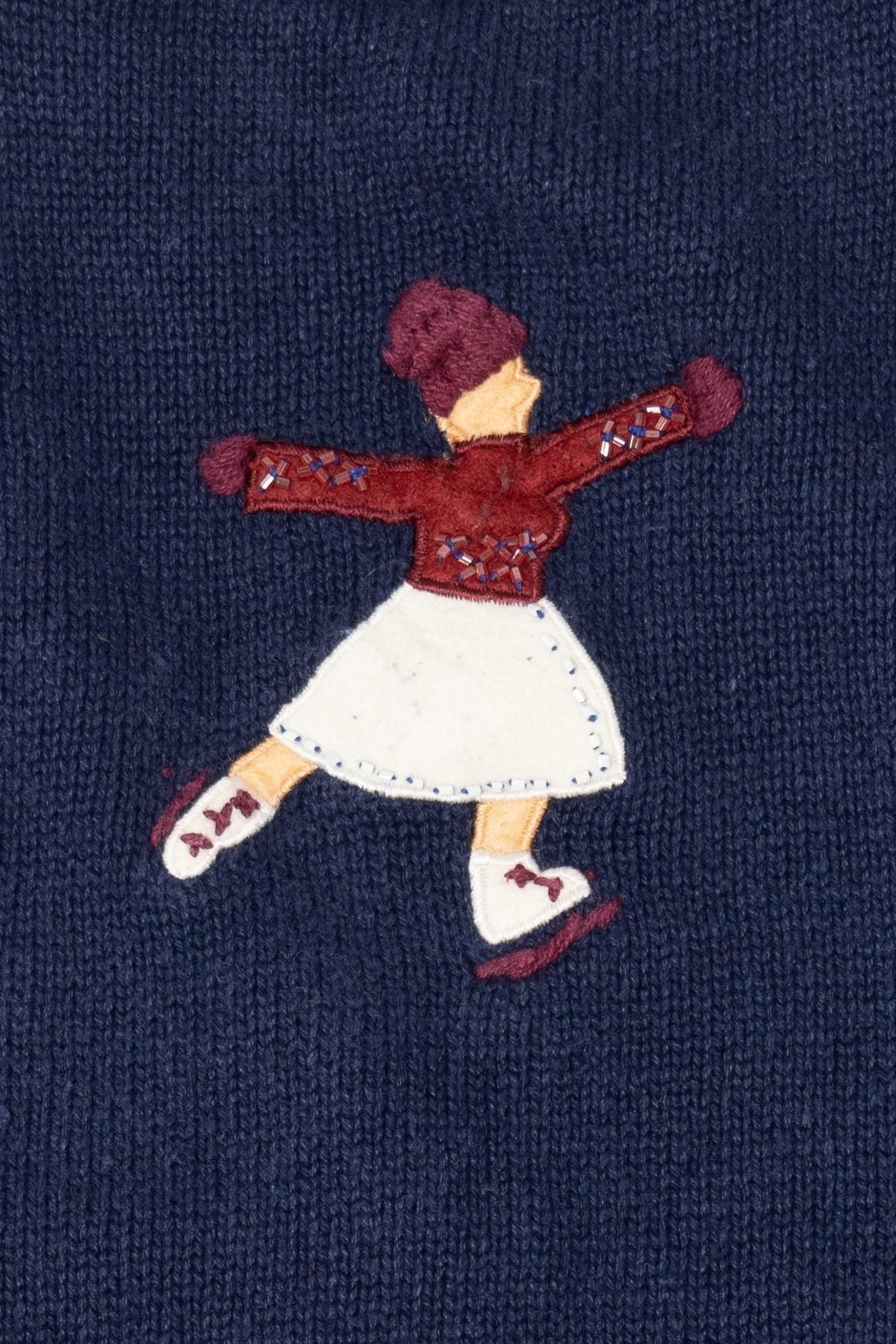 Vintage Navy Blue Bobbie Brooks Ice Skating Ugly Christmas Vest (2000s)