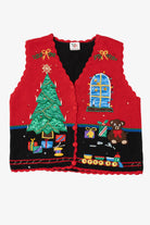 Vintage Red Nutcracker Presents Ugly Christmas Vest (1990s)