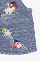 Vintage Blue Polar Bears In Scarves Ugly Christmas Vest (2000s)