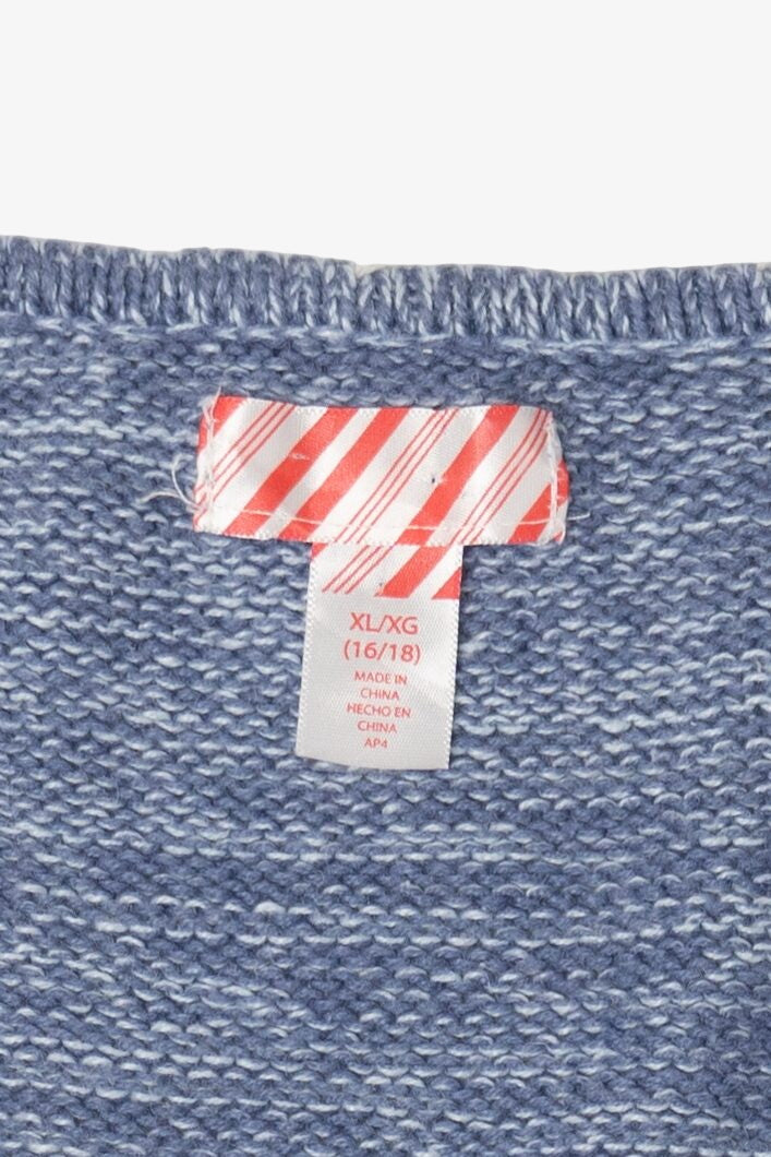 Vintage Blue Polar Bears In Scarves Ugly Christmas Vest (2000s)