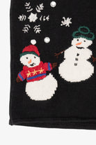 Vintage Black Capacity Snowmen Ugly Christmas Vest (1990s)