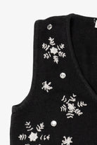 Vintage Black Capacity Snowmen Ugly Christmas Vest (1990s)