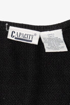 Vintage Black Capacity Snowmen Ugly Christmas Vest (1990s)