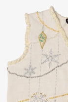 Vintage White Hampshire Studio Snowflakes Ugly Christmas Vest (1990s)